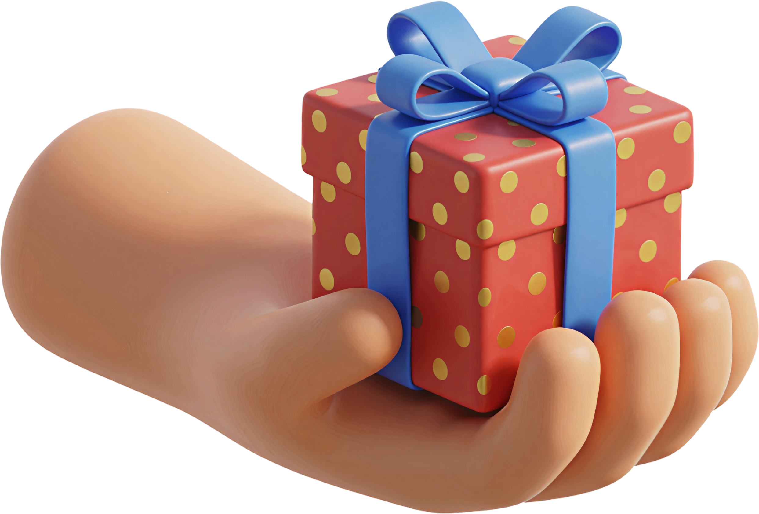 A colorful gift held in two hands